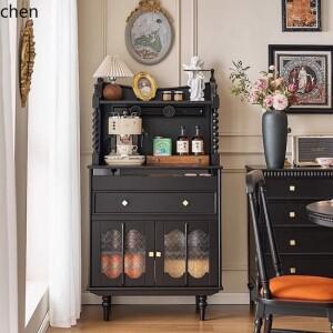 YFY 원목 식탁 사이드보드 거실 벽걸이형 통합 차 보관 캐비닛 주방 정리함