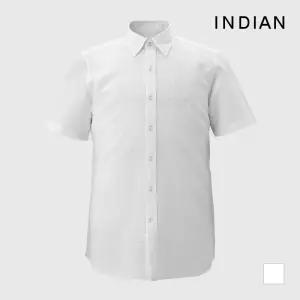 [INDIAN] 린넨 블랜드 솔리드 반팔셔츠_MIVNSYM2481