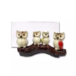 IS 나무가지위 네마리 부엉이가족장식