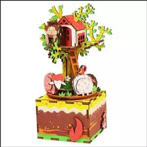 DIY MDF 무빙 오르골 양치기 목동 우드오르골 수동오르골