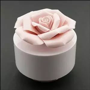 원형 회전 오르골 도자기 분홍 장미 4곡 중 선택1 우드오르골