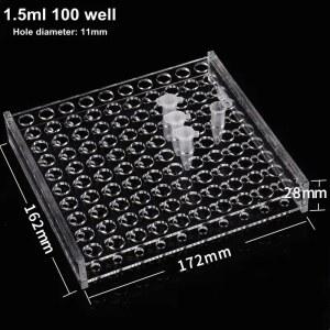 PCR 튜브 용 플렉시 유리 랙 1 5ml 2ml 스탠드 최대 24 48 96 투명 원심 분리기 홀더