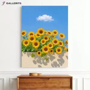 [GALLERITS]행운 해바라기 정원 꽃 그림 거실 인테리어 돈들어오는 액자 개업선물