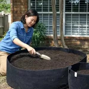 부직포 화분 대형 블루베리 상추 텃밭 분갈이 용기