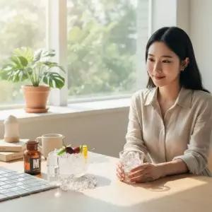 홈카페 인테리어 가짜 얼음 모형 투명 아이스 큐브 촬영 소품