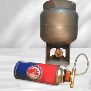 플랫 실린더 탱크 커플러 휴대용 소형 프로판 병/탱크 리필 어댑터 야외 가스 스토브 용 필러