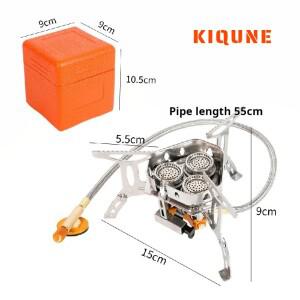 KIQUNE 3 헤드 가스 스토브 관광 캠핑 버너 접이식 배낭 용광로 5800W 야외 하이킹 피크닉 바베큐 요리 장