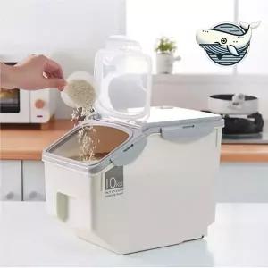 밀폐형 곡물 보관통 가정용 쌀 저장통 습기차단 시리얼보관