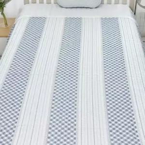 [골드스마일]화이트 라인 소라 체크 시어서커 여름 이불 냉감 홑이불