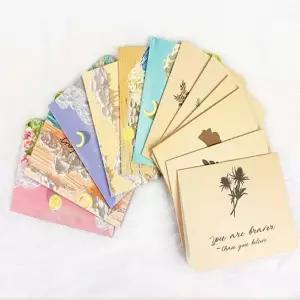 메시지 카드 세트 편지 봉투 스티커 6p 축하 초대장 승진