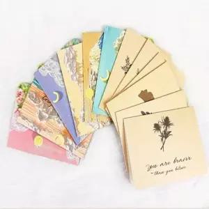 메시지 카드 세트 편지 봉투 스티커 6p 축하 초대장 승진