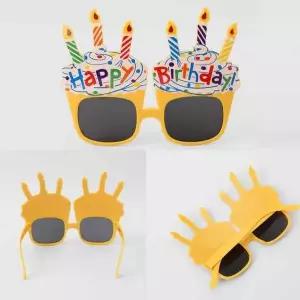 생일축하 안경 노란색 생일파티 소품 생일장식 파티용품