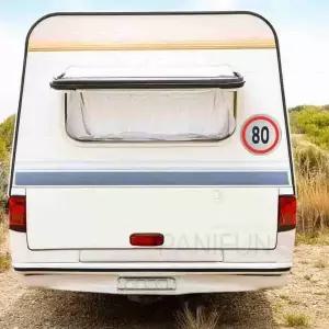 반사형 속도 제한 스티커 80km 교통 안전 마크 표지판 도로 표지