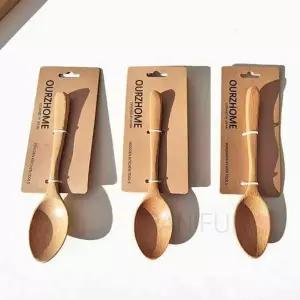 우드 스푼 세트 나무 수저 선물 원목 조리용 티스푼 주방 용품 4세트