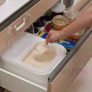 미니 쌀 보관함 6kg 잡곡 저장용기 밀폐형 쌀통 담는 용기
