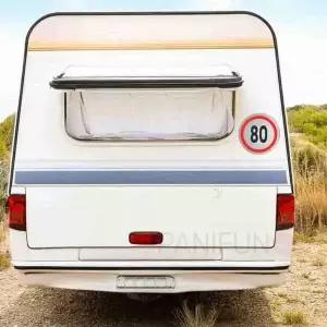 반사형 속도 제한 스티커 80km 교통 안전 마크 표지판 도로 표지