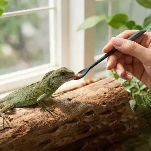 파충류 피딩 실리콘 스푼 3종세트 도마뱀 먹이 숫가락 푸드 수저