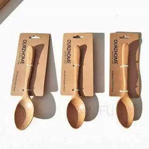 우드 스푼 세트 나무 수저 선물 원목 조리용 티스푼 주방 용품 4세트
