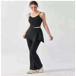 요가 레깅스+스커트 세트 운동 하이웨스트 팬츠 치마 가리개