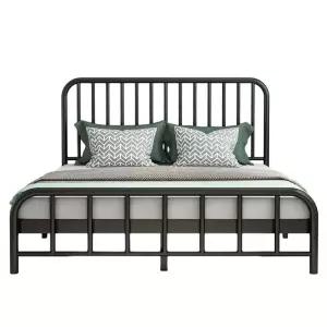 엔틱 철제 침대프레임 블랙 조립식 원룸 인테리어 침실