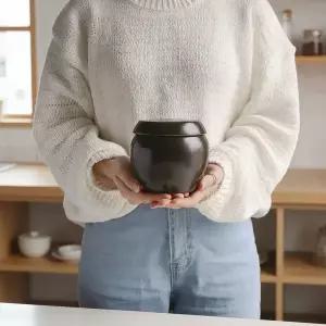 숨 쉬는 미니 항아리 소형 장독대 양념 단지 소금 보관통