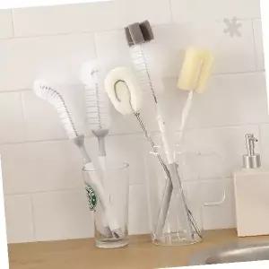 긴병 세정 도구 세트 물통 보온병 빨대컵 젖병 청소 길이 조절 청소솔 브러시