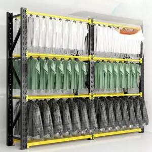 세탁소 의류 행거 물류 창고 3단 옷걸이 350kg 싱글바 0 의상실 매장용 먼지덮