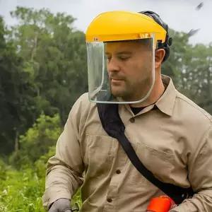 안면 제초 작업용 안전 보호면 얼굴 예초기 투명보호면