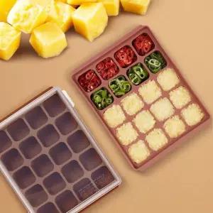 틀 트레이 준비물 이유식큐브20구 얼음 아이스 소분 세트 사각 [mFGDDMH]