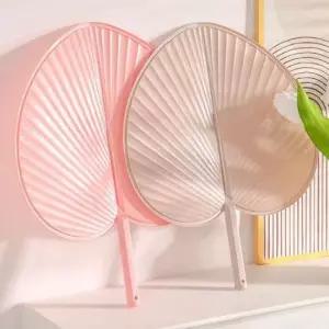 부채 귀여운 잎모양 대왕부채 휴대용 플라스틱 비치