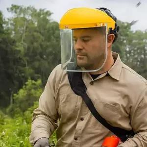 안면 제초 작업용 안전 보호면 얼굴 예초기 투명보호면