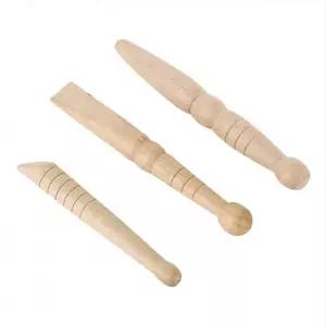 사무실용 나무 지압봉 3종 세트 원목 손 발 마사지기 지압기 안마봉