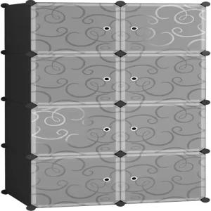 문이 있는 C AHOME 큐브 수납 정리함 선반 옷장 캐비닛 DIY 플라스틱 모듈형 책장 침실 거실에 이상적인