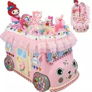 잠금 장식 저금통 어린이 플라스틱 선물 만들기 여아 장난감