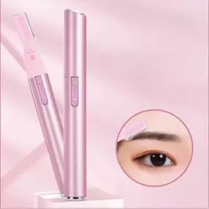 남자 눈썹 다듬기 셀프 왁싱 전동 제모기 얼굴 솜털 인중 털 제거기 핑크