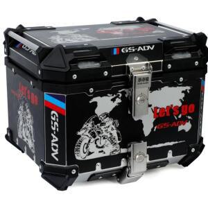 45L 데칼 바이크 오토바이 알루미늄 합금 테일박스 라이트 전기 자동차 차량용 호환 헬멧 박스 백업 트렁