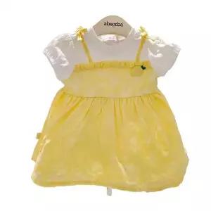 [압소바](본점)(26년 S/S 백일,돌선물) 뷔스티 원피스(연노랑)//A1323303