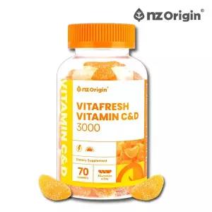 엔젯오리진 비타프레쉬 비타민 C&D 3000 70꾸미 x 1병 어린이 키즈 유아 청소년 구미 젤리 비타민CD 귤젤리