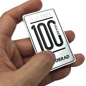 BMW R 18 R12 R9T RnT R1250GS 719 100 년 바이크 오토바이 연료 탱크 3D 와이어 드로잉 금속 스티커 오일