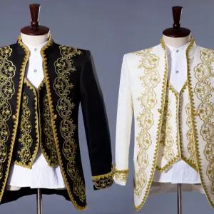 중세시대 남성 의상 화이트 코스튬 복장 르네상스 빈티지 분장 남자옷 영화 공연복 연극