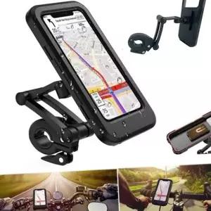 오토바이 핸드폰 거치대 라이딩 배달 스마트폰 자전거 핸드폰 거치대 핸들바 배달용 케이스 방수 자석