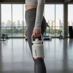 [셀러에이드]대용량 보온보냉 텀블러 1L 워터저그 캠핑 물병 화이트골드