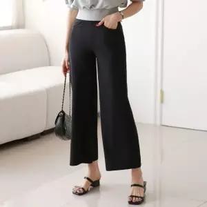 여성 여름 국산 55-88 아이스 벤츄리 와이드 밴딩 팬츠 통바지 편한 슬랙스 PN0139S