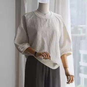 (안나앤플러스) 바스락 슬릿 반팔 맨투맨[티셔츠DJH63] 빅사이즈