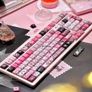 고양이키보드 키감좋은키보드 사무실무소음키보드 노트북 무소음 삼모드 스위치 저소음