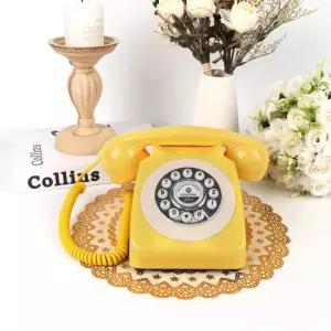 벽걸이전화기 옐로우 오디오 게스트 메시지 책 전화 빈티지 결혼식 파티