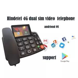 벽걸이전화기 4G 유선 무선 전화 SIM 카드 Google 플레이 내장 비디오 데스크탑 가정용