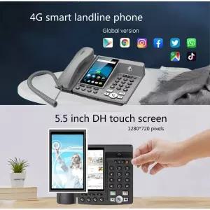 벽걸이전화기 4G LTE 안드로이드 무선 데스크탑 전화 VOLTE WIFI 핫스팟 2G 3G sim 카드 Office Home