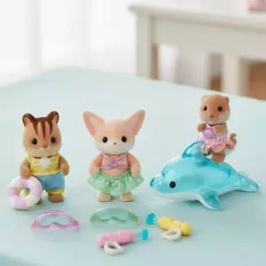 실바니안 패밀리 단짝 아기친구들의 돌고래 물놀이 장난감 모형 피규어 감성발달 인형 손녀선물
