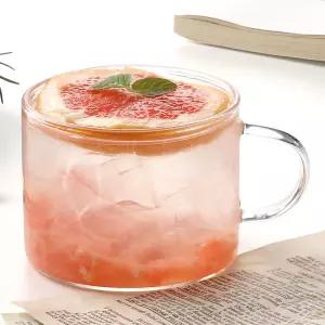 홈카페 손잡이 내열 유리컵 6호 투명 버츄오 아이스 커피잔 컵